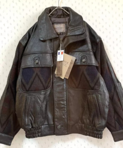 A-1 Blouson Dead Stock Brown Sheepskin Leather Jacket