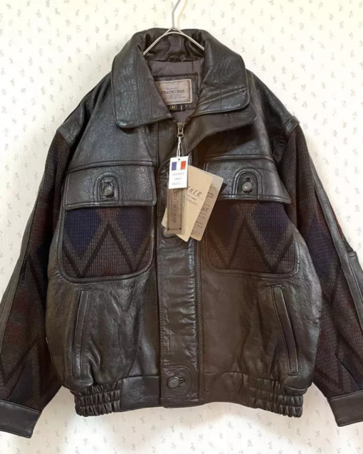 A-1 Blouson Dead Stock Brown Sheepskin Leather Jacket