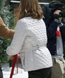 Ashley Williams Jingle Bell Run White Quilted Jacket