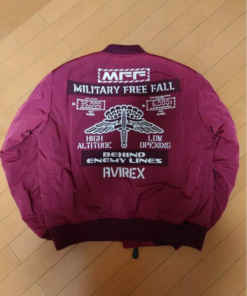 Avirex MA-1 Maroon Military Free Fall Flight Jacket