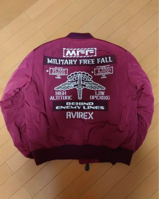 Avirex MA-1 Maroon Military Free Fall Flight Jacket