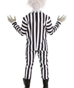 Beetlejuice Black And White Zebra Stripes Costume Suit