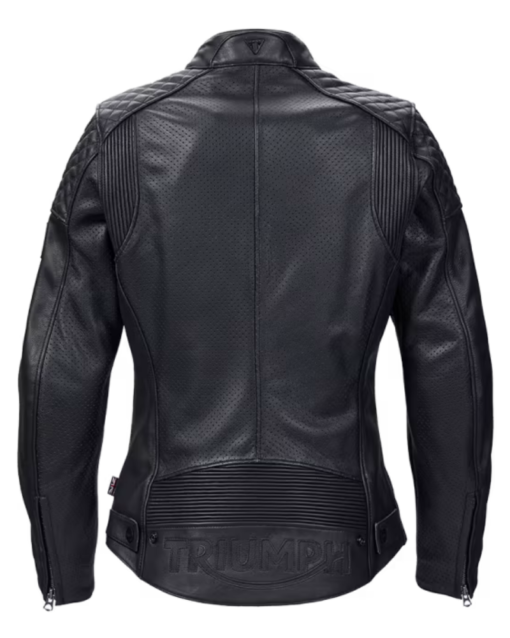 Braddan Women’s Air Race Black Leather Motorcycle Jacket