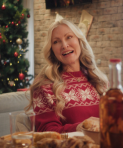 Caprice Bourret A European Christmas 2024 Red Sweater