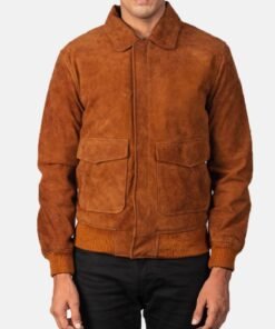 Coffmen Brown Suede A2 Bomber Jacket