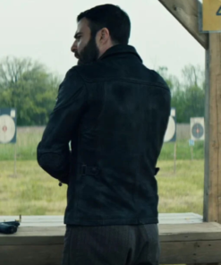 Dr Oliver Wolf Brilliant Minds S01 Black Leather Jacket