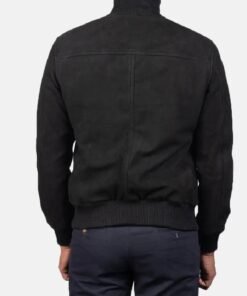 Eaton Black Suede Bomber Jacket