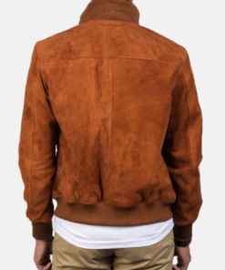 Eaton Brown Suede Bomber Jacket