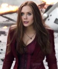 Wanda Maximoff Wandavision Leather Coat