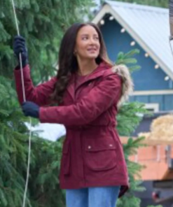 Heather Hemmens Christmas Under The Lights Maroon Jacket