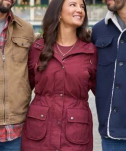 Heather Hemmens Christmas Under The Lights Maroon Jacket
