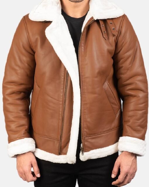 Francis B-3 Brown Leather Bomber Jacket