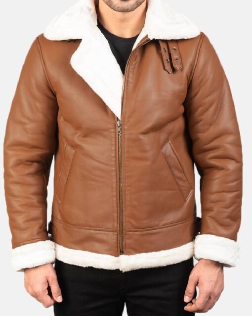 Francis B-3 Brown Leather Bomber Jacket