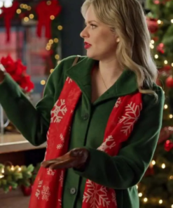 Andrea Brooks Snowy With A Chance Of Christmas Green Coat