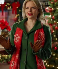 Andrea Brooks Snowy With A Chance Of Christmas Green Coat