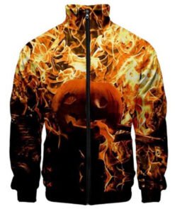 Fire Pumpkin Halloween Jacket