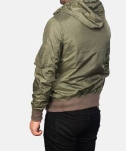 Hanklin Ma-1 Green Hooded Bomber Jacket