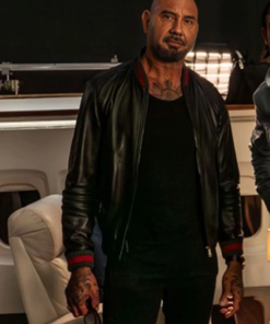 Jack In Time For Christmas Dave Bautista Leather Bomber Jacket