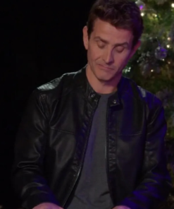 Jingle Bell Love Jack Cooper Black Leather Jacket