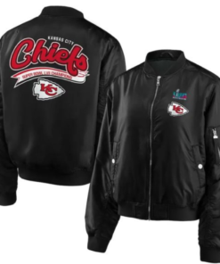 Kansas City Chiefs Super Champions Black Bomber Jacket
