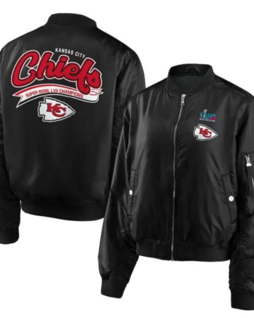 Kansas City Chiefs Super Champions Black Bomber Jacket