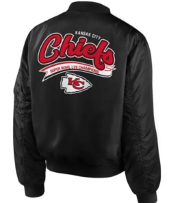Kansas City Chiefs Super Champions Black Bomber Jacket