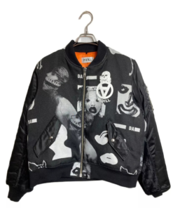 Kidill Anarchy Ma-1 Black Bomber Flight Jacket