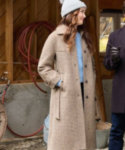 All I Need For Christmas 2024 Mallory Jansen Beige Plaid Coat