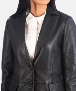 Marilyn Black Leather Blazer