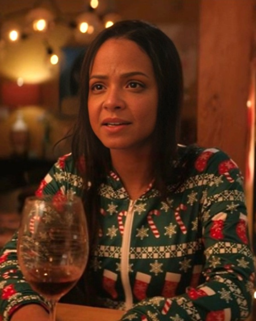 Meet Me Next Christmas Christina Milian Christmas Jumpsuit