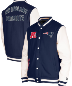 Men’s Navy New England Patriots Third Down Varsity Jacket