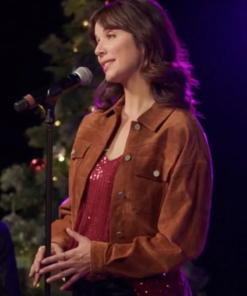 Michelle Morgan Jingle Bell Love Brown Suede Jacket