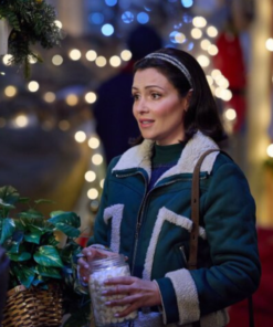 Trading Up Christmas 2024 Italia Ricci Green Shearling Jacket