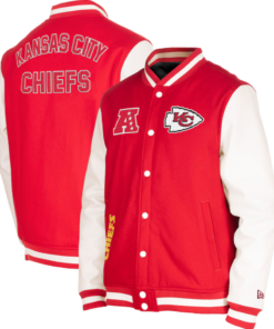 New Era Red Kansas City Chiefs Third Down Varsity Jacket