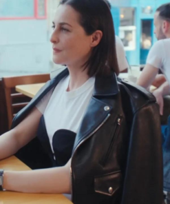 La Maison S01 Perle Foster Black Leather Jacket