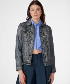 Addison Leather Denim Jacket