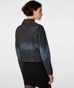 Zuri Ombre Belted Moto Jacket