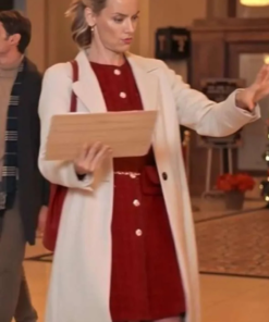Rachel Skarsten The Christmas Charade 2024 White Coat