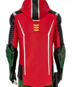 Robin Gotham Knights Red Leather Jacket
