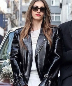 The Family S01 Devin Akin Black Leather Biker Jacket