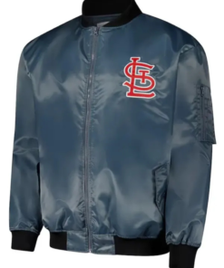 St. Louis Cardinals Charcoal Bomber Full-zip Jacket