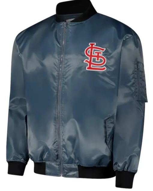 St. Louis Cardinals Charcoal Bomber Full-zip Jacket