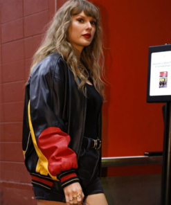 Taylor Swift Chiefs Leather Bomber Jacket