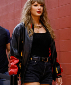 Taylor Swift Chiefs Leather Bomber Jacket