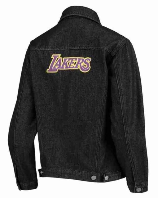 The Wild Collective Los Angeles Lakers Womens Denim Jacket