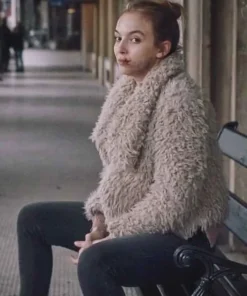 Jodie Comer Killing Eve Fur Jacket