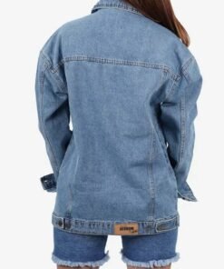 Womens Light Blue Oversized Denim Jacket