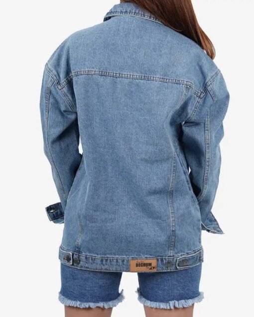 Womens Light Blue Oversized Denim Jacket