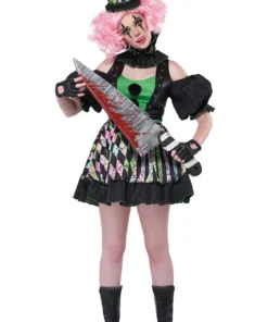 Womens Sweet But Psycho Clown Costume