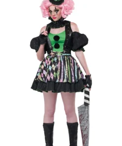 Womens Sweet But Psycho Clown Costume